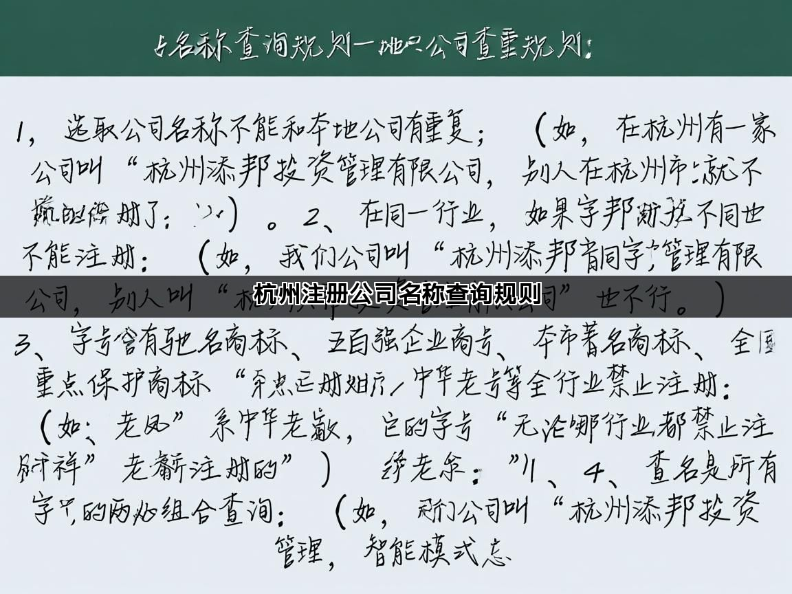 杭州注册公司名称查询规则(图1)