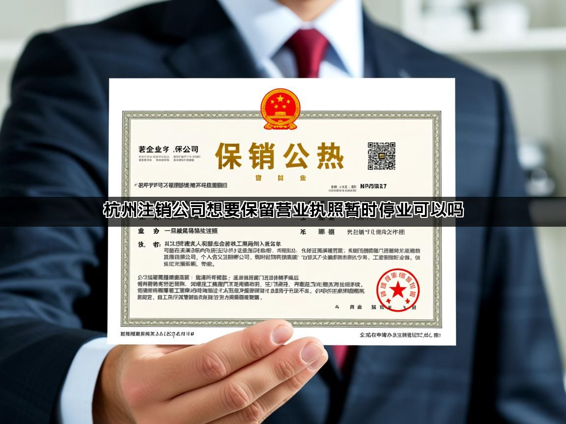 杭州注销公司想要保留营业执照暂时停业可以吗(图1)