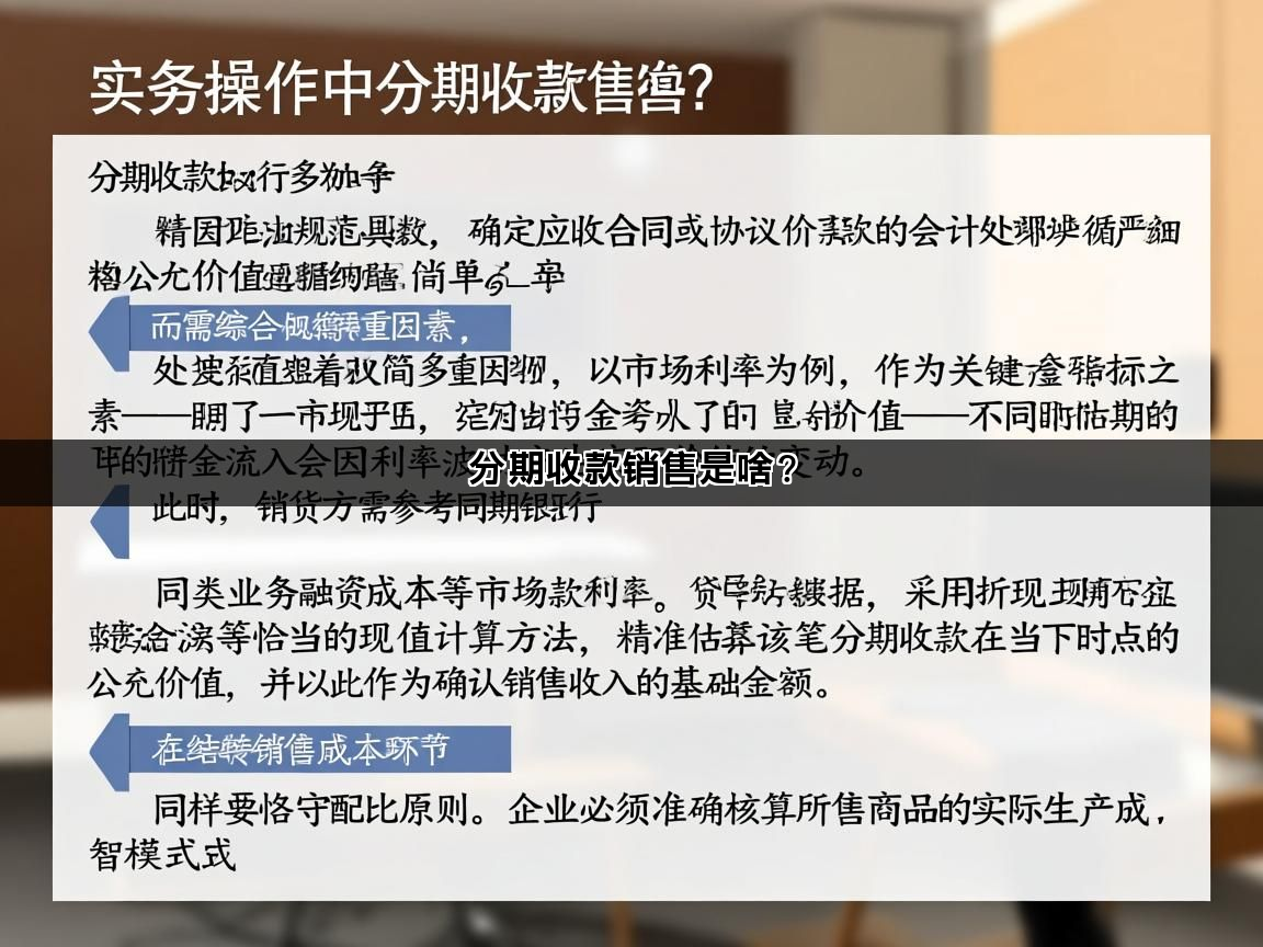 分期收款销售是啥?