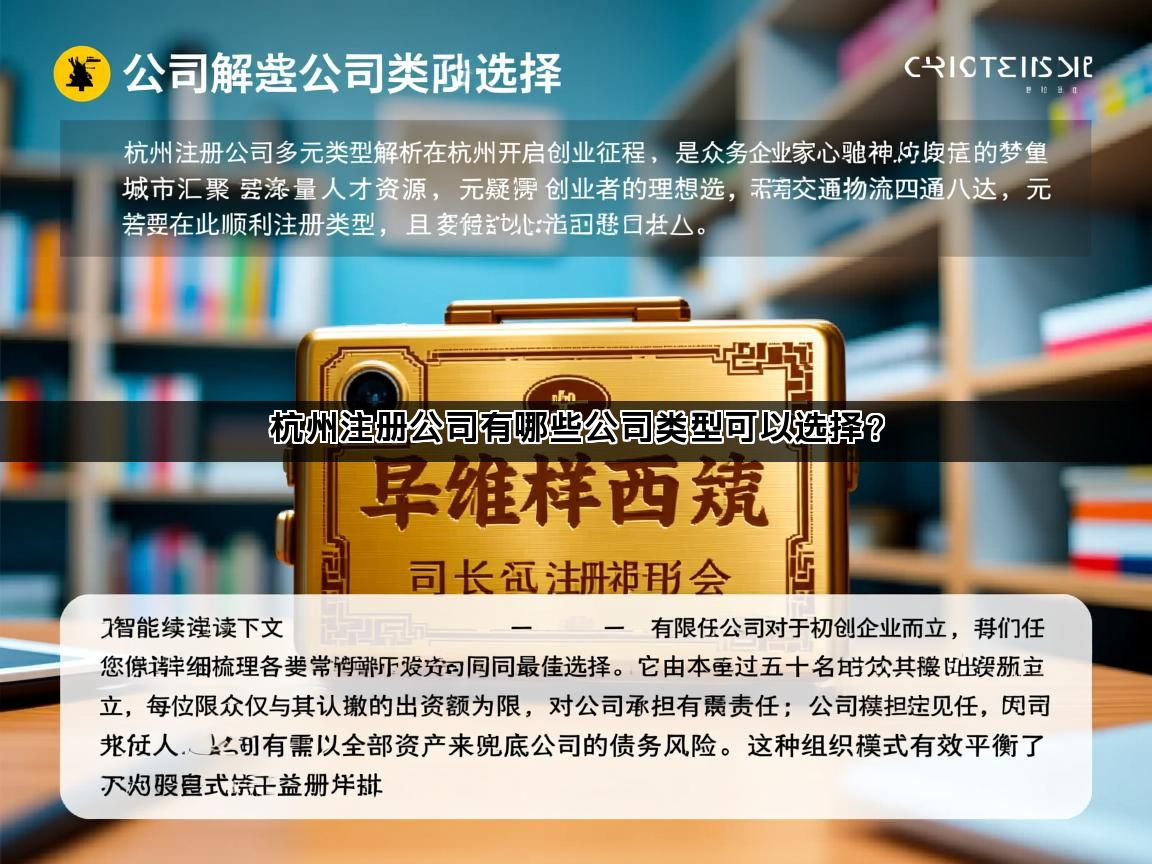 杭州注册公司有哪些公司类型可以选择？